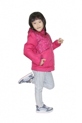 Kids Abstract Prints Down Jacket with fleece lining