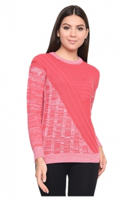 Round Neck Mixed Cable Sweater