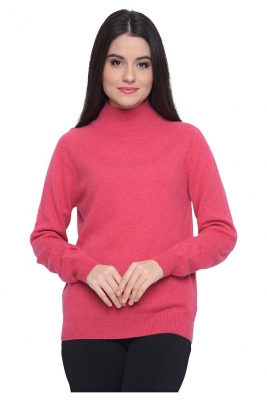 Ladies Mock Neck Cashmere Sweater