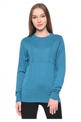 Round Neck cable top sweater