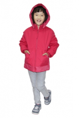 Kids Padded Jacket in Tonal Contrast Fabric