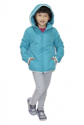 Kids Padded Jacket with Contrast Piping