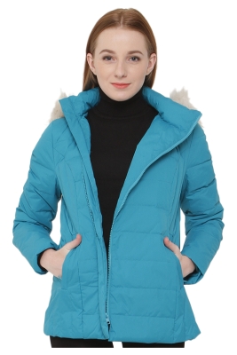 Ladies Slim Fit Down Jacket with Sherpa Lining