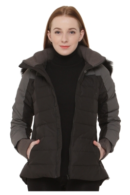 Ladies Colour Block A-line Down Jacket