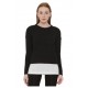 Ladies Faux 2-pc Wool Pullover