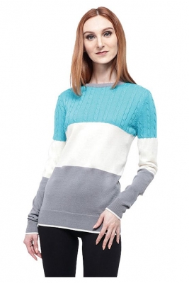 Ladies Round Neck Cable Sweater